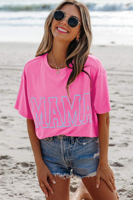 Bright Pink MAMA T Shirt