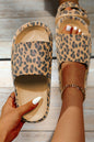 Pink Leopard Slip On Slippers