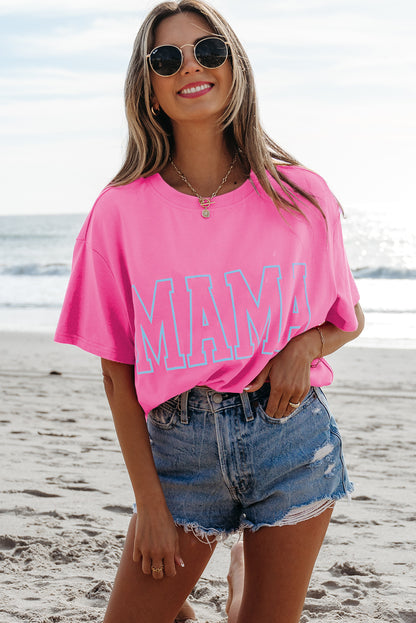 Bright Pink MAMA T Shirt