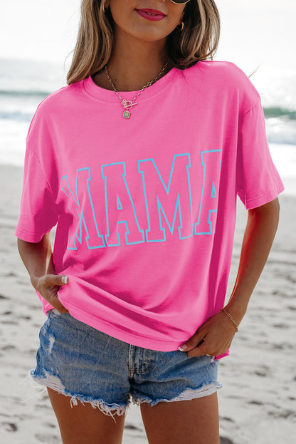 Bright Pink MAMA T Shirt